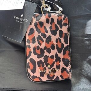 Kate Spade Animal Print ID holder Zip Pouch